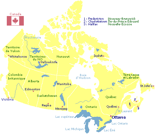 carte du Canada