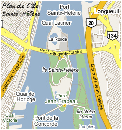 plan de l'le Sainte-Hlne