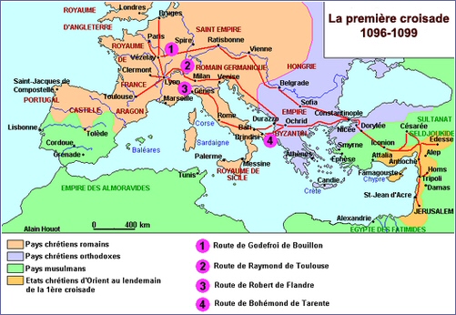 plan de la 1re croisade