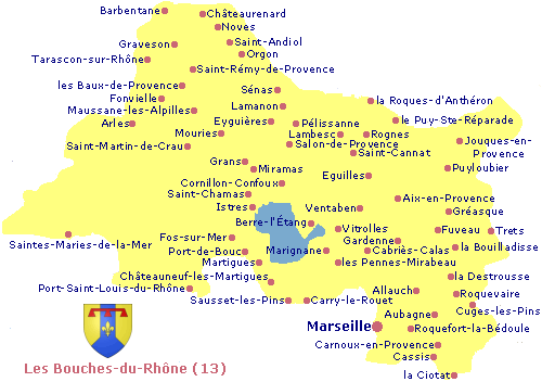 carte des Bouches-du-Rhne (13)