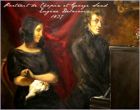 portrait de Chopin et George Sand par Eugne Delacroix