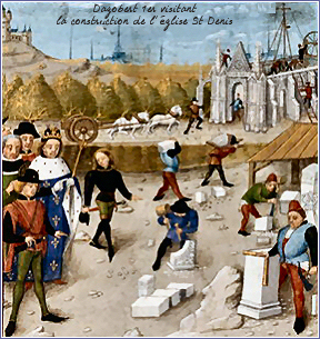 Dagobert 1er visitant la construction de l'glise Saint Denis