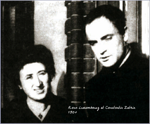 Constantin Zetkin et Rosa Luxembourg en 1907