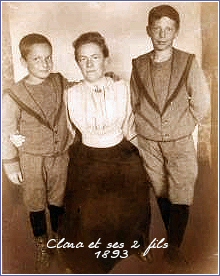 Clara Zetkin et ses 2 fils